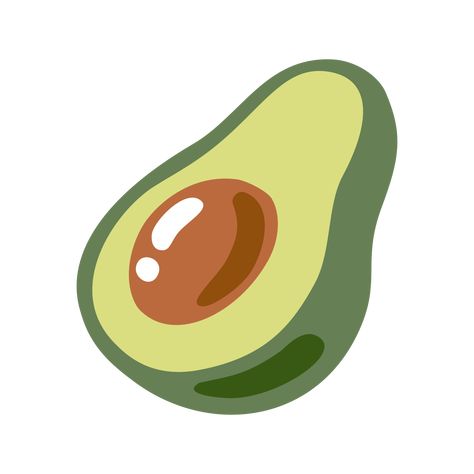 Avocado, green fruit with brown pills, flat style. Food Clipart, Green Fruit, Avocado Green, Flat Style, Flat Illustration, Cute Illustration, Cute Food, 그림 그리기, Fashion Flats