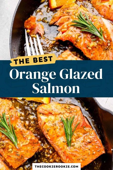 This Orange Glazed Salmon recipe is ready in less than 30 minutes, and packed with flavor. Perfect for an easy weeknight meal. Glazed Salmon Recipes, Orange Salmon Recipes, Salmon Recipes Pan, Orange Glazed Salmon, Homemade Potato Salads, Salmon Recipes Pan Seared, Delicious Salmon Recipes, Salmon Glaze Recipes, Recipe Salmon