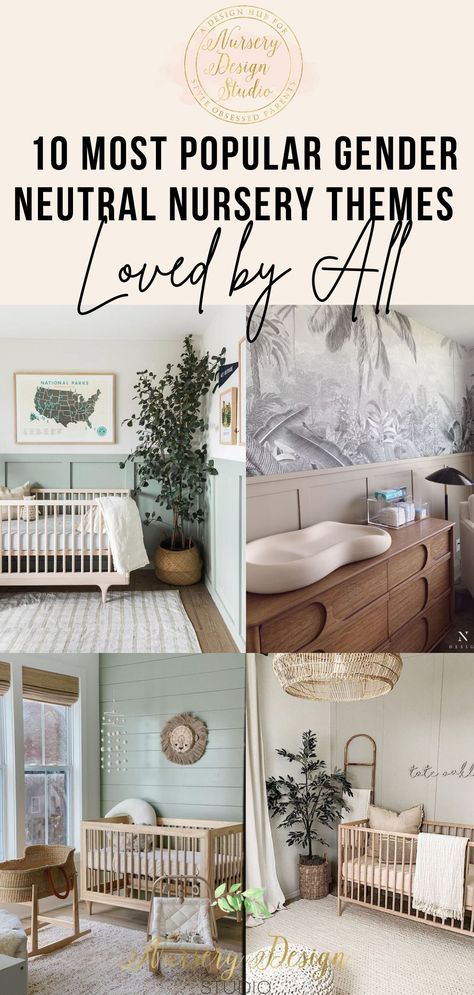 Nursery Ideas Neutral Woodland, Gender Neutral Baby Nurseries, Unthemed Nursery, Non Themed Nursery, Gender Neutral Nursery 2023, Gender Neutral Shared Nursery, Gender Neutral Adventure Nursery, Popular Nursery Themes 2023, General Neutral Nursery