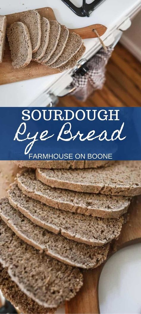 Russian Rye Bread Recipe, Sourdough Bread Healthy, Sandwhich Bread, Rye Sourdough Starter, Sourdough Rye Bread, Rye Sourdough, Farmhouse On Boone, Sourdough Rye, Yeast Free Breads