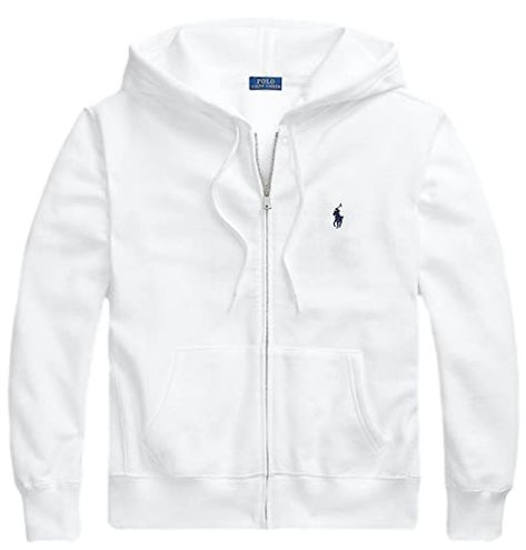 Ralph Lauren Fleece, Ralph Lauren Hoodie, Ralph Lauren Long Sleeve, Sweat Hoodie, Ralph Lauren Womens, Women Hoodies Sweatshirts, White Hoodie, Zip Sweatshirt, White Sweatshirt