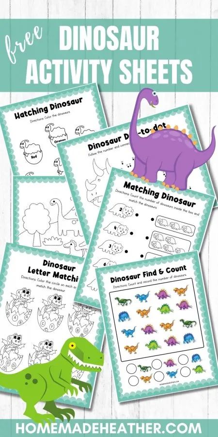 Dinosaur Busy Book Printable Free, Free Dinosaur Printables Preschool, Dinosaur Educational Activities, How Do Dinosaurs Go To School Activities, Dinosaur Activity Sheets, Dinosaur Preschool Activities Free Printables, Dinosaur Activities Preschool Printables, Dinosaur Worksheets Free Printable, Activity Sheets For Kids Free Printables