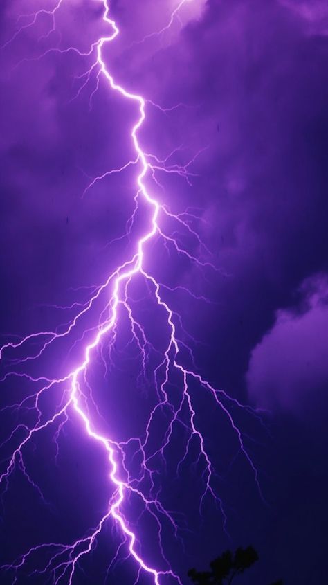 Purple lightning thunderstorm outdoors nature. | Premium Photo - rawpixel Purple Lightning Tattoo, Purple Lights Aesthetic, Purple Wall Paper, Purple Energy, Eevee Wallpaper, Purple Landscape, Lightning Art, Lightning Photos, Storm Wallpaper