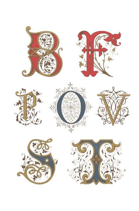 French capital letters 1882. From Gunnvor Karita at wingsofwhimsy.com. This site has many beautiful lettering examples and downloads. Victorian Letters, Antique Font, Victorian Logo, Alcohol Design, Victorian Lettering, Ancient Book, Alfabet Letters, Drop Cap, Fancy Letters