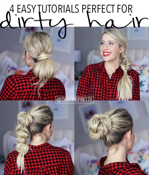 Product tips and four easy hairstyles that'll speed up your rushed mornings and save you from having to wash your hair! | @livingproofinc #YourBestHair Hairstyles For Dirty Hair, Media Cola, Nurse Hairstyles, Morning Hair, Second Day Hairstyles, Work Hairstyles, Peinados Faciles, Twist Hairstyles, Hair Dos