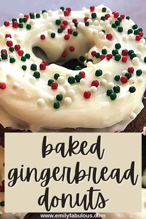 Gingerbread Donuts Baked, Easy Doughnut Recipe, Best Christmas Breakfast, Christmas Breakfast Recipes, Gingerbread Donuts, Easy Christmas Breakfast, Yoda Cake, Doughnut Recipe Easy, Christmas Breakfast Recipe