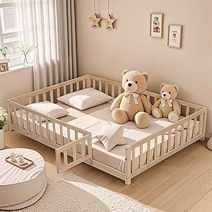 Floor Platform Bed, Kids Floor Bed, Montessori Floor Bed, Toddler Floor Bed, Floor Bed Frame, Full Size Platform Bed, Full Platform Bed, Wood Bed Frame, Floor Bed