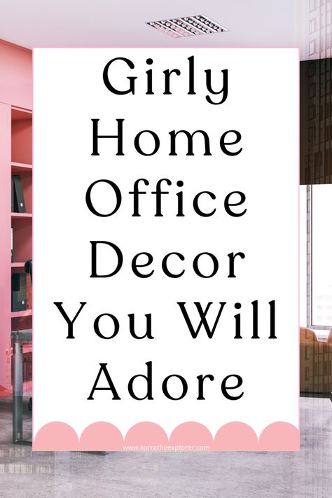 Girly home office decor you will love! Cute and feminine home office decor finds! Pretty Office Decor, Pink Boho Office Decor, Teal Home Office Ideas, Heart Red Aesthetic, Pink And Grey Office, Home Office Color Scheme, Small Room Office Ideas, Farmhouse Home Office Ideas, Pink Office Ideas