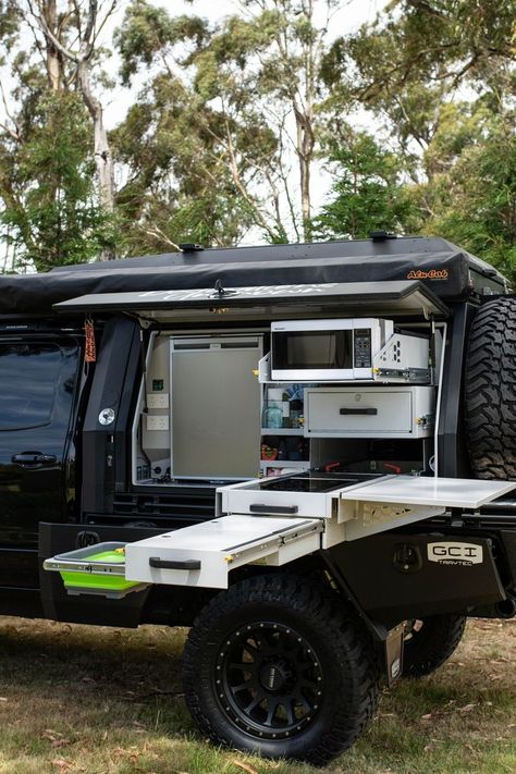 Work Truck Setup, Car Canopy Ideas, Hilux Camping Setup, Canopy Camping Setup, Ute Canopy Setup, Canopy Setups 4x4, 4x4 Canopy Setup, 4wd Canopy Setup, 4x4 Camping Setup