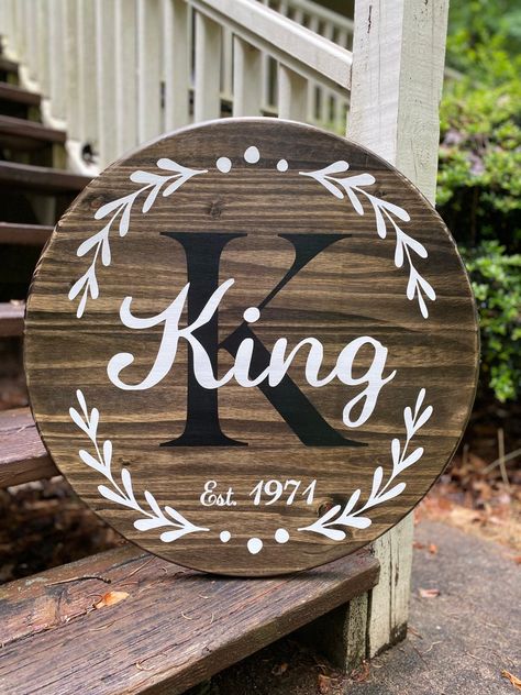 Family Established Wood Signs Personalized Family Wood Sign | Etsy Wood Slice Snowman, Last Name Wood Sign, Log Slice, Family Wood Signs, Wooden Signs Diy, Door Signs Diy, Woodstock Ga, Wooden Door Signs, Established Sign