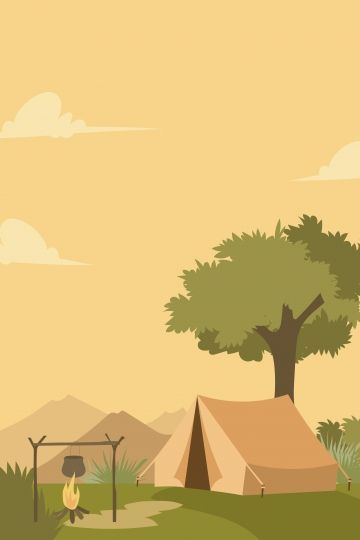 Camp Design Ideas, Camp Illustration, Outdoor Illustration, Camping Landscape, Camping Cartoon, Camping Theme Preschool, Camping Wallpaper, Gambar Lanskap, Tenda Camping