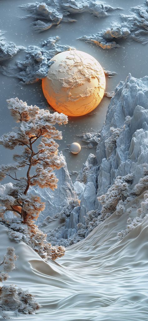 Wallpapers Moon, Colorful Art Paintings, Tree Texture, Landscape Wallpapers, رسم كاريكاتير, Snow Mountains, Jesus Songs, Iphone Wallpaper Landscape, Beautiful Nature Wallpaper Hd