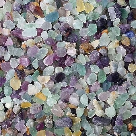 Amazon.com: gemshan 2lb Fluorite Crystal Aquarium Gravel Natural Crushed Crystal Chip Bulk 7mm-9mm Irregular Gem Rocks for Home Decoration Fish Tank Colorful Gravel Filler Bottom Ornament : Pet Supplies Crystal Aquarium, Aquarium Gravel, Crystal Chips, Reiki Crystals, Crushed Stone, Vase Fillers, Fluorite Crystal, Stone Crystal, Gemstone Healing