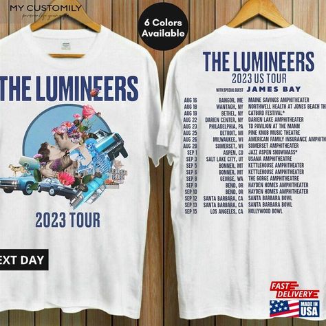 The Lumineers 2023 Tour Unisex Shirt Concert Hoodie Check more at https://mycustomily.com/product/the-lumineers-2023-tour-unisex-shirt-concert-hoodie/ Darien Lake, Concert Hoodie, Aspen Snowmass, Jones Beach, James Bay, The Lumineers, Music Theater, Salt Lake City, Special Guest