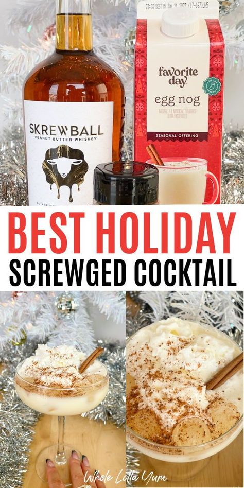 If you’re a fan of Screwball whiskey and like eggnog, you will love this screwball whiskey holiday drink! An easy, quick, and ridiculously good holiday cocktail with just three ingredients. It's of the best screwball whiskey cocktails!