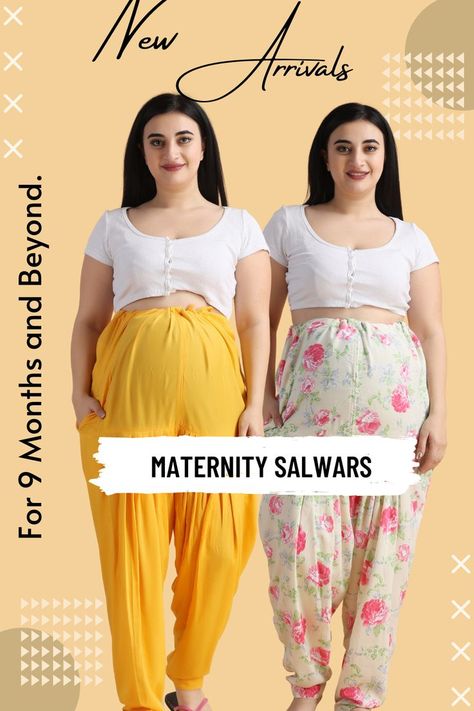 Maternity salwar in solid and prints carrying one side pocket comfortable for your baby bump. Maternity Dresses Casual, Salwar Design, Plus Size Maternity, Salwar Designs, Maternity Outfits, Post Pregnancy, Maternity Pants, Much Needed, Maternity Wear