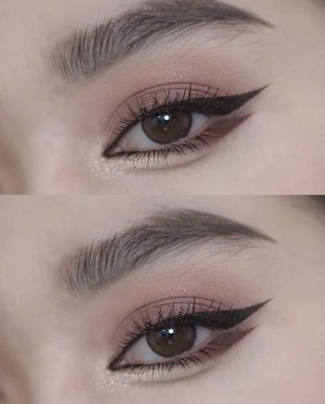 Almond Eye Makeup, Anime Eye Makeup, Makeup Memes, Pretty Eye Makeup, Douyin Makeup, Cute Eye Makeup, Doll Eye Makeup, Ethereal Makeup, Emo Makeup