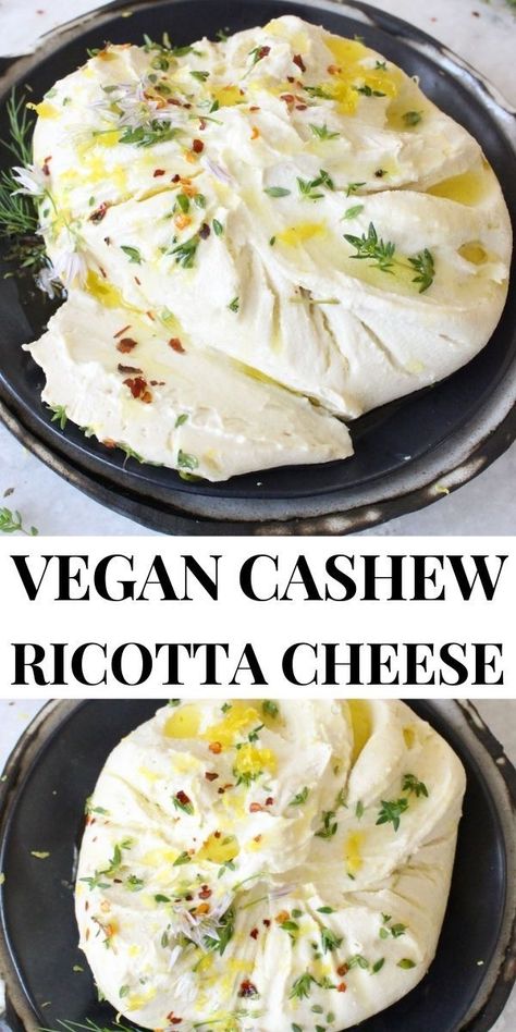 Vegan Ricotta Cheese Cashew, Vegan Walnut Cheese, Cashew Ricotta Recipe, Vegan Brie Cheese Recipe, Raw Meals Vegan, Raw Vegan Food Recipes, Raw Vegan Lasagna, Raw Vegan Breakfast Recipes, Vegan Cashew Ricotta