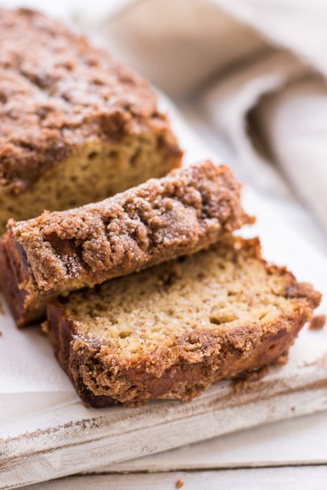 Healthy Coffee Cake Banana Bread — Peanut Butter Plus Chocolate Coffee Cake Banana Bread, Banana Bread Coffee Cake, Healthy Coffee Cake, Banana Crumb Cake, Cake Banana Bread, Cinnamon Streusel Coffee Cake, Cake Banana, Coffee Bread, Coffee Cake Muffins