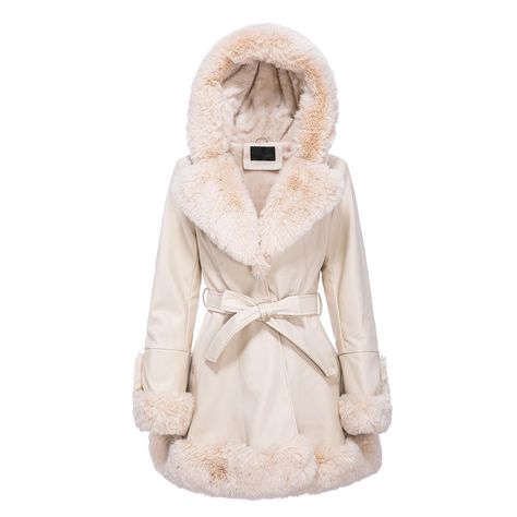 PRICES MAY VARY. 68.8% Polyurethane, 28.3% Polyester, 1.6% Viscose, 1.3% Cotton Tie closure Hand Wash Only Leather Jacket For Women, Faux Leather Jacket Women, Coat With Belt, Jacket For Women, Parka Coat, Faux Leather Jacket, Winter Jackets Women, Faux Fur Collar, Winter Coats Women