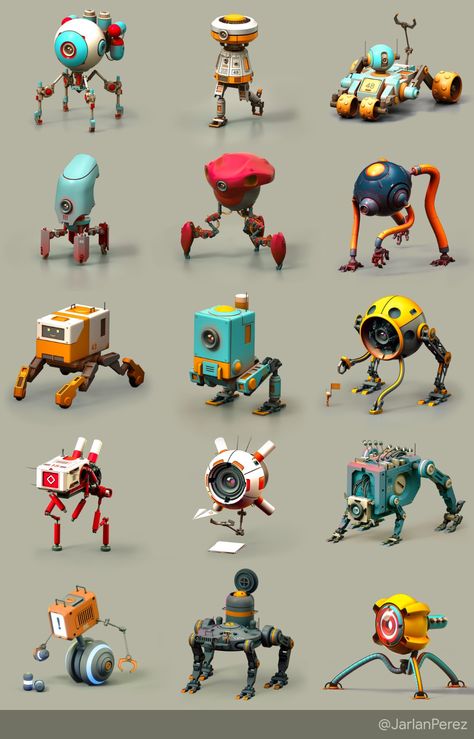 Robot Design Sketch, 3d Karakter, First Monday, Cool Robots, Arte Robot, Have A Great Week, 3d Modelle, Game Concept Art, Robot Design