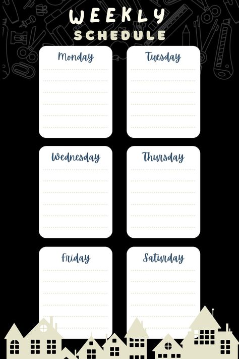 Scedual Template, Profile Maker, Template Black And White, Weekly Schedule Template, Simple Profile, Template Black, Weekly Schedule, Schedule Template, Cards Against Humanity