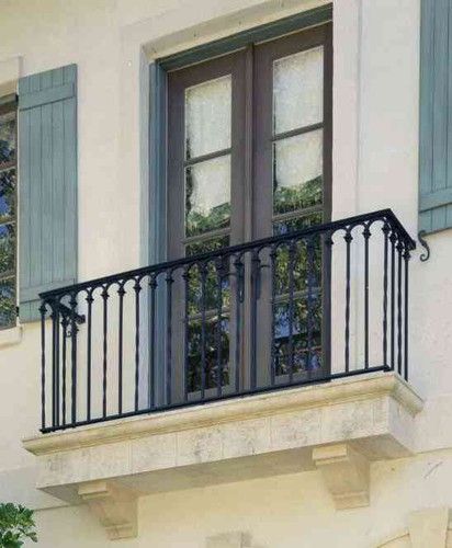 Iron Balcony Railing, Juliette Balcony, Window Balcony, French Balcony, Contemporary Windows, Juliet Balcony, Balcony Grill, Balcony Grill Design, Balcony Railing Design