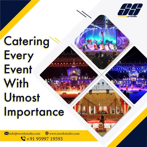 Catering every event with utmost importance #eventsmanagement #artistmanagement #singer #songwriter #bands #dj #Producers #stalldesigning, #conferencemanagement Event Management Creative Ads, Event Management Poster Design, Management Poster Design, Poster Design App, Management Poster, Management Design, Events Management, Event Management Services, Education Poster Design