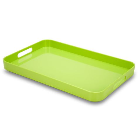 Found it at Wayfair - Splash Happy Serving Tray Lime Green Rooms, Lime Green Kitchen, Green Kitchen Accessories, Green Room Decor, Melamine Tray, Accent Tray, Green Accessories, Reclining Furniture, Modern Accents