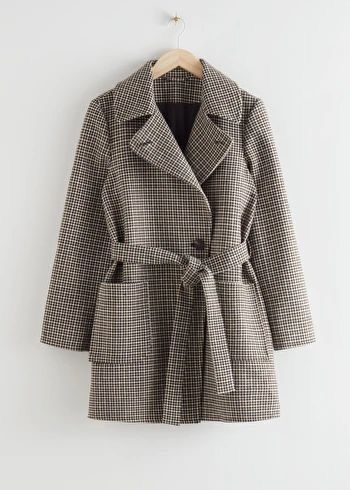 Casual Denim Jacket, Iranian Women Fashion, Tailored Coat, Checked Jacket, Single Breasted Coat, Elegant Dresses For Women, Wool Blend Coat, Coat Black, Fashion Story