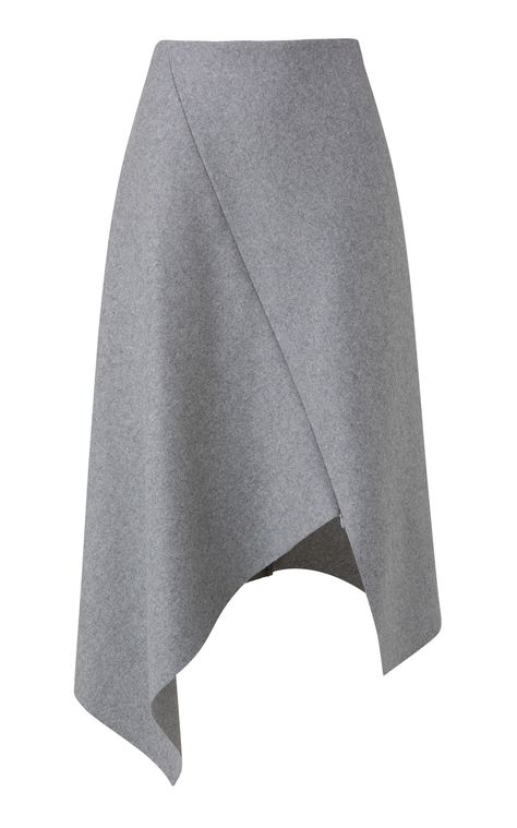 skirt, wool flannel stretch, asymmetrical side panel with zip Asymetric Skirt Midi, Assymetrical Skirt Outfits, Asymmetric Skirt Pattern, Asymmetry Fashion, Asymmetrical Skirt Pattern, Assymetric Skirt, Classy Skirt Outfits, Unique Skirts Design, Asymetric Skirt