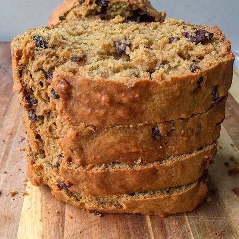 Raisin Banana Bread, Bread With Raisins, Coffee Shop Vibes, Whole Wheat Banana Bread, Cinnamon Raisin Bread, Raisin Bread, Happy Belly, Cinnamon Raisin, Whole Wheat Flour