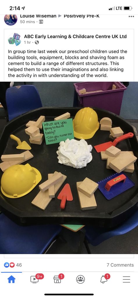 Construction Corner Preschool, People Who Help Us Eyfs Tuff Tray, People Who Help Us Eyfs Activities Art, Community Helpers Tuff Tray, Train Dramatic Play, Community Helper Sensory Bin, Professions Activities For Kids, People Who Help Us Eyfs Activities, People Who Help Us Eyfs