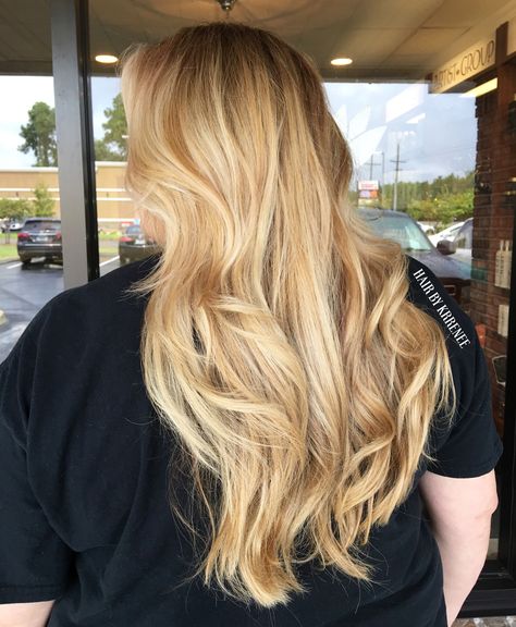 Golden blonde hair color Golden Blonde Shadow Root, Yellow Blonde Hair, Golden Blonde Hair Color, Hair Inspired, Yellow Blonde, Blonde With Dark Roots, Golden Blonde Hair, Artist Loft, Blonde Roots