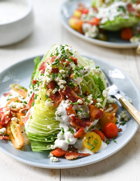 Wedge Salad - Once Upon a Chef Blue Cheese Wedge Salad, Wedge Salad Recipe, Wedge Salad Recipes, Cheese Wedge, Wedge Salad, Blue Cheese Dressing, Veggie Dip, Recetas Keto, Homemade Salads