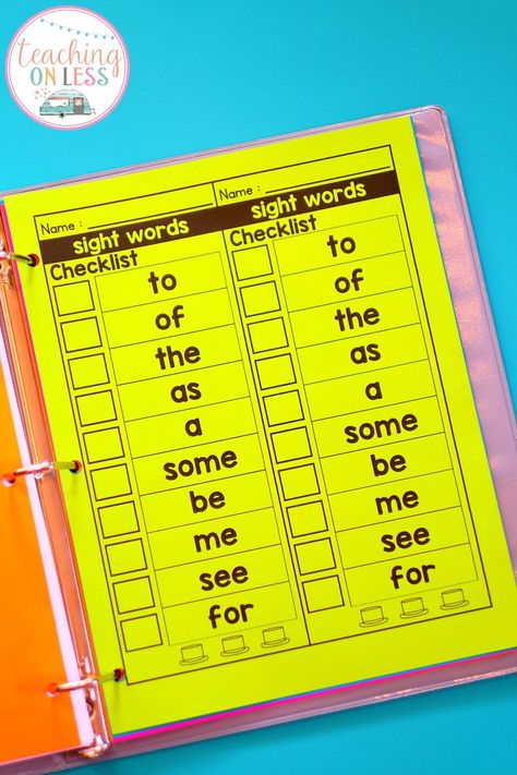 Sight Word Checklist, Sight Word Tracker, Teaching Kindergarten Sight Words, Sight Word Worksheet, Editable Sight Word Games, Kindergarten Sight Words, Sight Word Fun, Sight Word Fluency, Teaching Sight Words