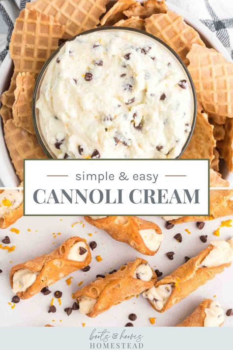 This easy to make traditional cannoli filling recipe makes a delicious dessert and you can use it several ways. From stuffing it inside of cannoli shells, enjoying it with graham crackers, on a fresh pastry��…or even eat it right off of the spoon!  Traditional cannoli consist of crisp, fried pastry shells filled with a sweet, creamy ricotta-based filling, often flavored with citrus zest, vanilla, or cinnamon. Cannoli Recipe Filling Ricotta, Canolli Filling Recipe Cannoli, Cannoli Cream Puffs, Homemade Cannoli Filling, Ricotta Filling For Cannoli, Canoli Fillings Without Ricotta, Cannoli Recipe Filling Mascarpone, Cannoli Filling With Cream Cheese, Easy Cannoli Filling