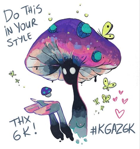 Please tag #kgaz6k Mushroom Lady, Dtiys Art, Mushroom Drawing, Style Challenge, All Holidays, Fun Challenges, Pastel Art, Marker Art, Sketchbook Art Inspiration