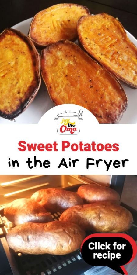 These sweet potatoes done in the air fryer make the perfect healthy and tasty side dish for any occasion. It's the best recipe for one or two people! Air Fryer Sweet Potatoes, Easy Sweet Potato Recipes, Sweet Potato Benefits, Sweet Potato Recipes Baked, Twice Baked Sweet Potatoes, The Best Air Fryer, Baked Sweet Potatoes, Sweet Potato Skins, Butter Cinnamon