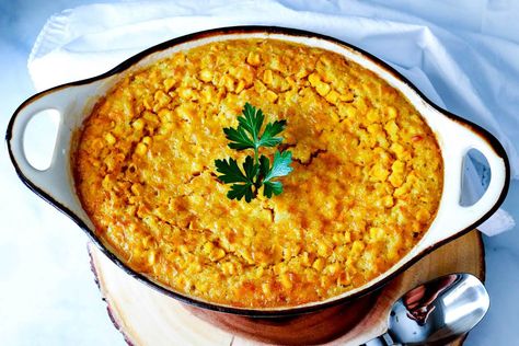 No corn muffin mix is needed for this. This wonderful side dish is always the first one I get asked to make at any holiday gathering. Everyone will love it. Corn Sides, Roasted Glazed Carrots, Corn Muffin, Spoon Bread, Easy Corn, Corn Dishes, Cornbread Casserole, Holiday Sides, Corn Pudding