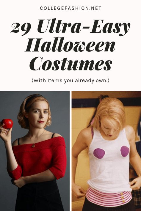 Halloween Costumes With Home Clothes, Easy And Funny Halloween Costumes, Diy Vector Costume, Easy Halloween Costume With Regular Clothes, Clever Easy Halloween Costumes, Halloween Costumes With Things You Have, Easy Cute Last Minute Halloween Costumes, Costumes That Start With P, Simple Girl Halloween Costumes