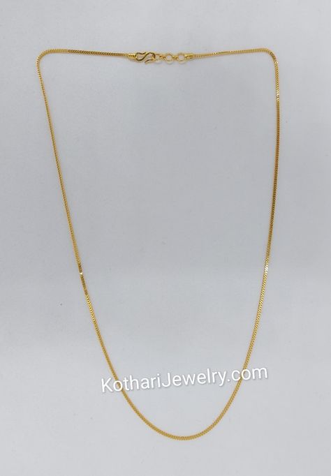 22kt Plain Gold Chain Plain Chains Gold, Plain Chain Designs Gold, Daily Wear Gold Chains, Ladies Chain Designs Gold, Small Chains Gold, Plain Gold Chain, Butterfly Abaya, Gold Neck Chain, Uncut Diamond Necklace