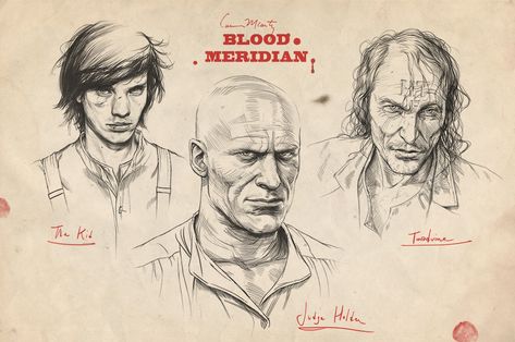 ArtStation - Blood Meridian, Jarrod Owen Blood Meridian Art, Judge Holden, Full Body Illustration, Blood Meridian, Western Things, Body Illustration, Cormac Mccarthy, Art Haus, Fantasy Tattoos