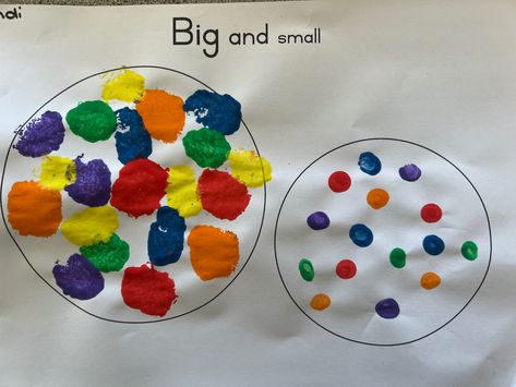 Big Medium Small Activities, Size Crafts For Preschool, Sizes Preschool Activities, Size Activity For Preschoolers, Big And Small Eyfs Activities, Big And Small Theme Preschool, Big And Small Art And Craft, Activity For Big And Small Concept, Large Group Activities For Preschoolers