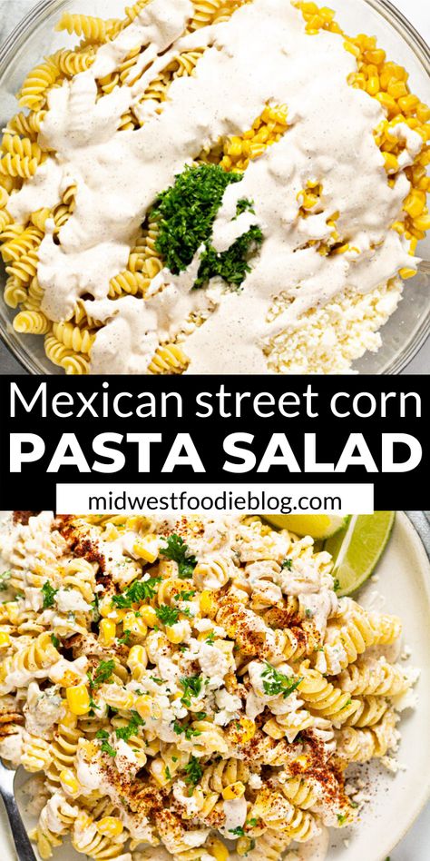 Mexican Street Corn Pasta Salad, Mexican Street Corn Pasta, Street Corn Pasta Salad, Street Corn Pasta, Corn Pasta Salad, Salad Macaroni, Paleo Salad, Corn Pasta, Salad Buah