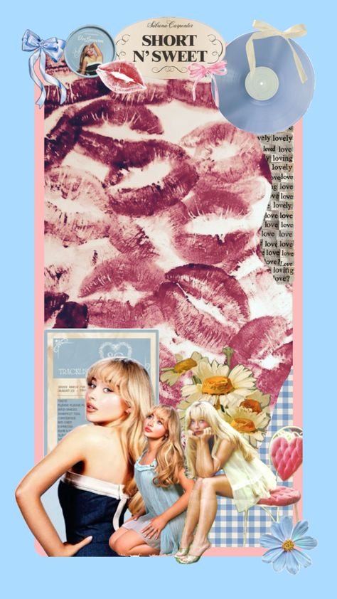 Short n sweet Sabrina carpenter wallpaper collage Sabrina Carpenter Wallpaper, Sweet Wallpaper, Tire Art, Wallpaper Collage, 21st Birthday, Yearbook, Sabrina Carpenter, Music Artists, Aesthetic Wallpapers