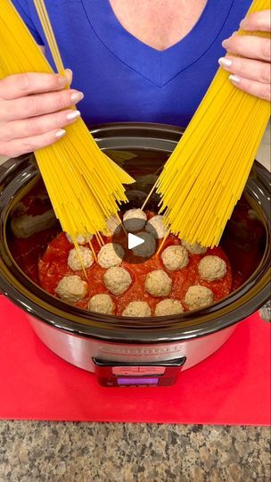 Meatball And Noodle Recipes Crockpot, Crockpot Spaghetti And Meatballs Frozen, Crockpot Spagetti, Spaghetti And Meatballs Crockpot, Kyle And Mistie Knight Recipes, Crock Pot Spaghetti And Meatballs, Slow Cooker Spaghetti And Meatballs, Recipes With Spaghetti Noodles, Meatballs From Scratch