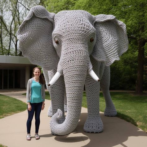 Crochet Elephant Pattern, Crochet Hippo, Crochet Lion, Crochet Dragon, Crochet Cow, Crochet Animals Free Patterns, Crochet Elephant, Elephant Pattern, Fun Crochet Projects