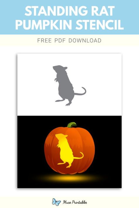 Free printable standing rat stencil for pumpkin carving. Download it at https://museprintables.com/download/pumpkin-stencil/standing-rat/ Rat Pumpkin Carving, Rat Pumpkin, Rat Stencil, Stencil For Pumpkin Carving, Printable Pumpkin Stencils, Pumpkin Stencils Free, Pumpkin Stencils, Thanksgiving Time, Fake Candles