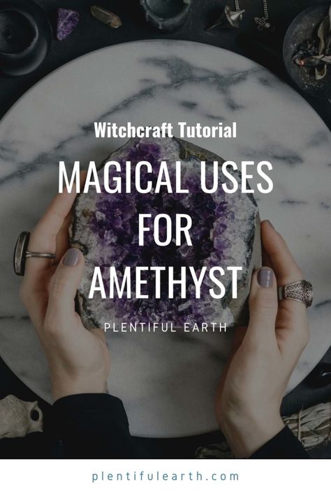 Magical Properties of Amethyst | Amethyst Materia Magicka » Plentiful Earth Magickal Plants, Properties Of Amethyst, Witch Stones, Happiness Spell, Psychic Dreams, Witchcraft Spells For Beginners, Amethyst Properties, Witchcraft Spells, Purple Gems